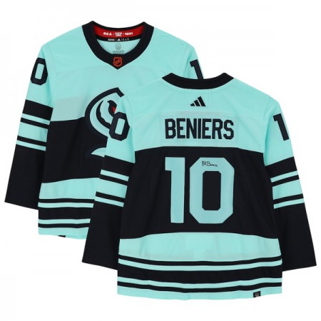 Seattle Kraken Matthew Beniers 10 Adidas 2022-23 Reverse Retro 2.0 Eisblau Trikot Authentic - Herren Seattle Kraken Matthew Beniers 10 Adidas 2022-23 Reverse Retro 2.0 Eisblau Trikot Authentic - Herren
